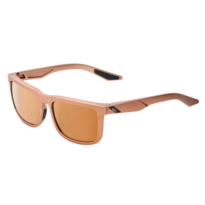 100% Blake Sunglasses Matte Copper Chromium Hiper Copper Mirror Lens