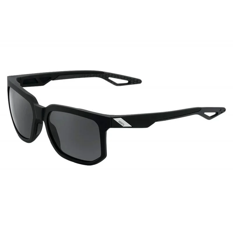 100% Centric Sunglasses Soft Tact Black Gray Peakpolar Lens