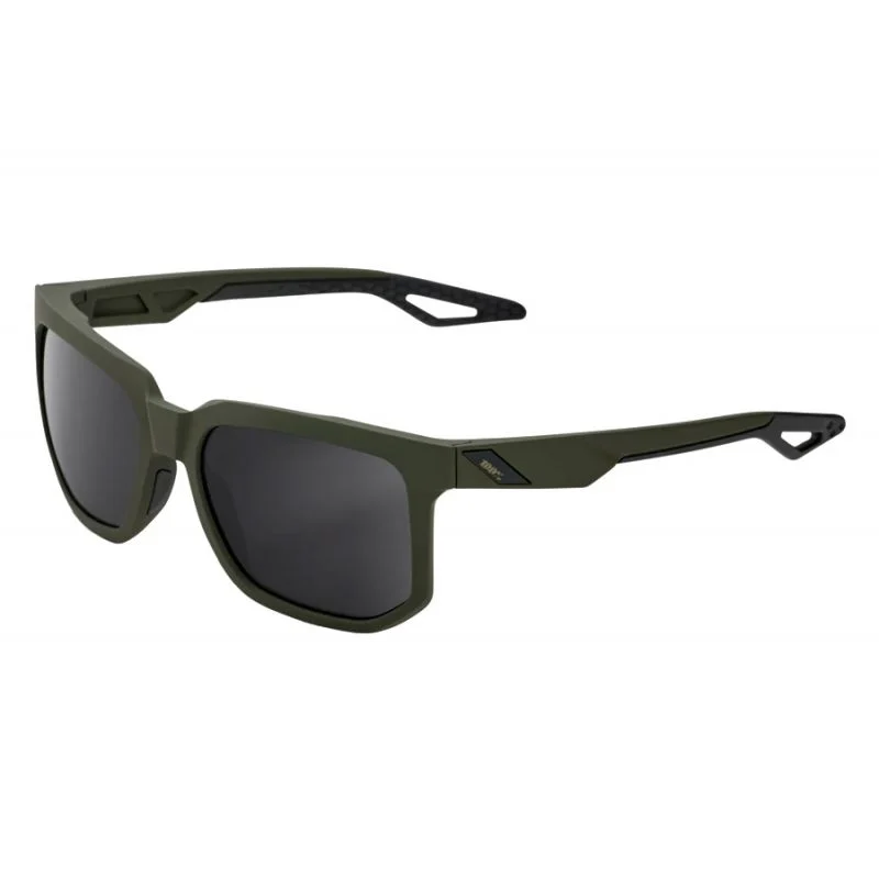 100% Centric Sunglasses Soft Tact Green Black Mirror Lens