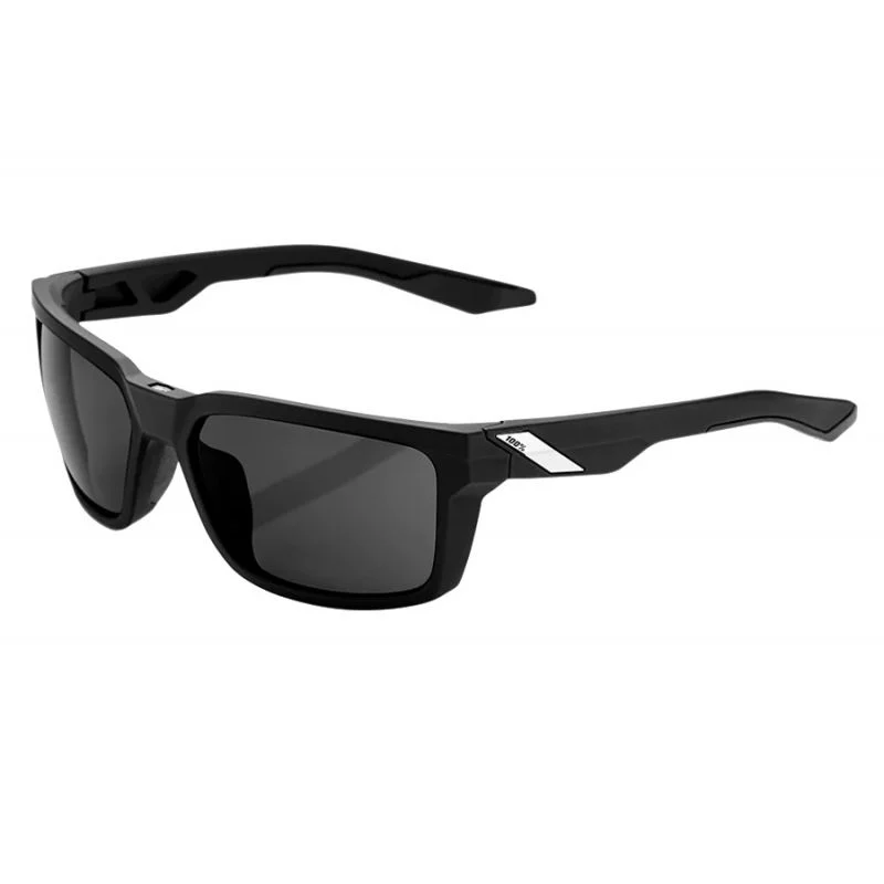 100% Daze Sunglasses Soft Tact Black Smoke Lens