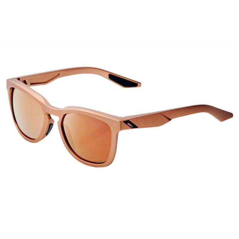 100% Hudson Sunglasses Matte Copper Chromium Hiper Copper Mirror Lens