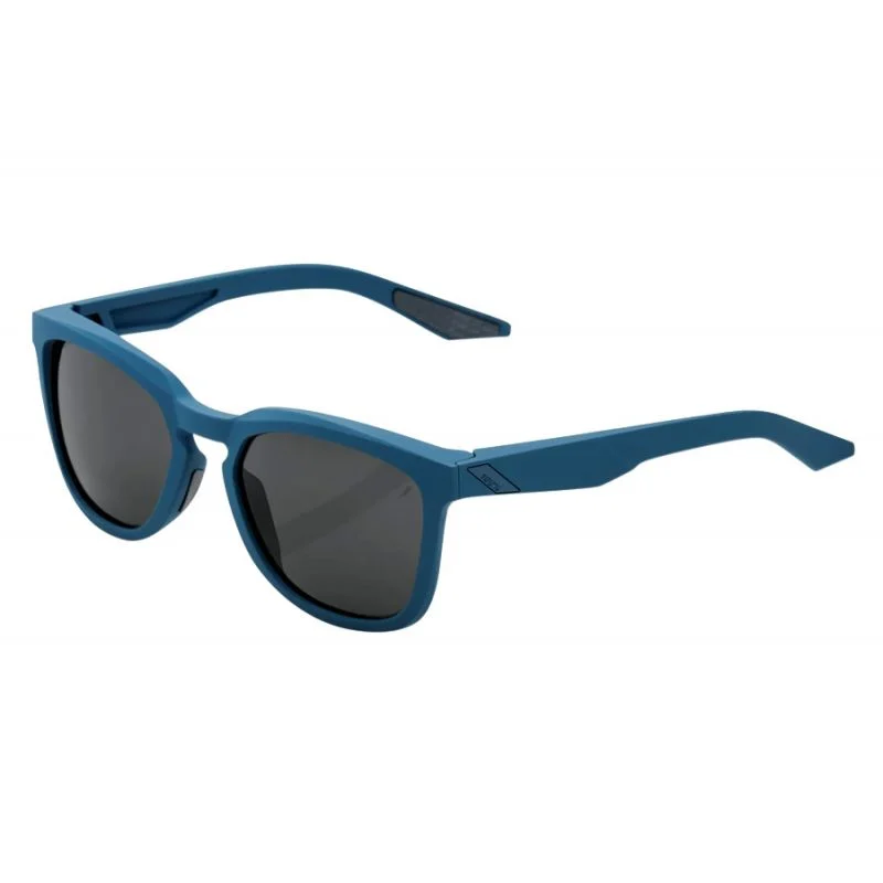 100% Hudson Sunglasses Soft Tact Blue Smoke Lens
