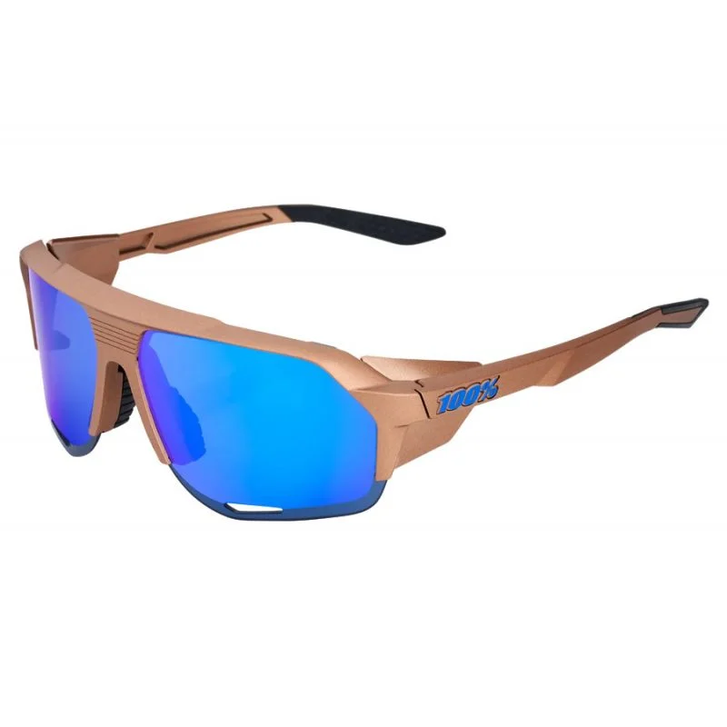100% Norvik Sunglasses Matte Copper Chromium Blue Multilayer Mirror Lens