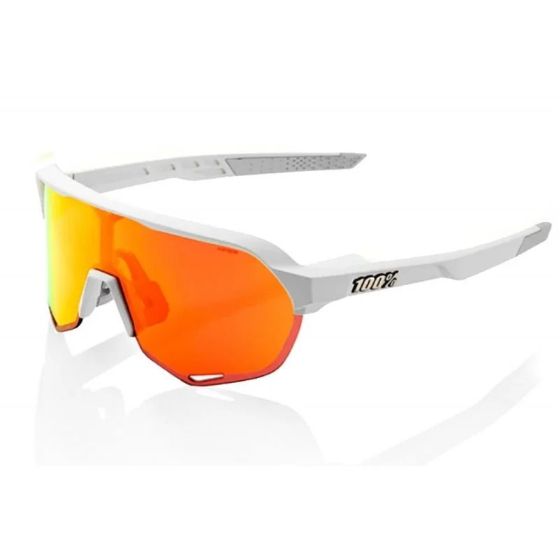 100% S2 Soft Tact Off White Glasses - Red Mirror Lens