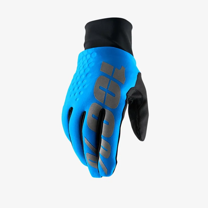 100 Percent Hydromatic Brisker Mountain Bike GlovesBlue/Black