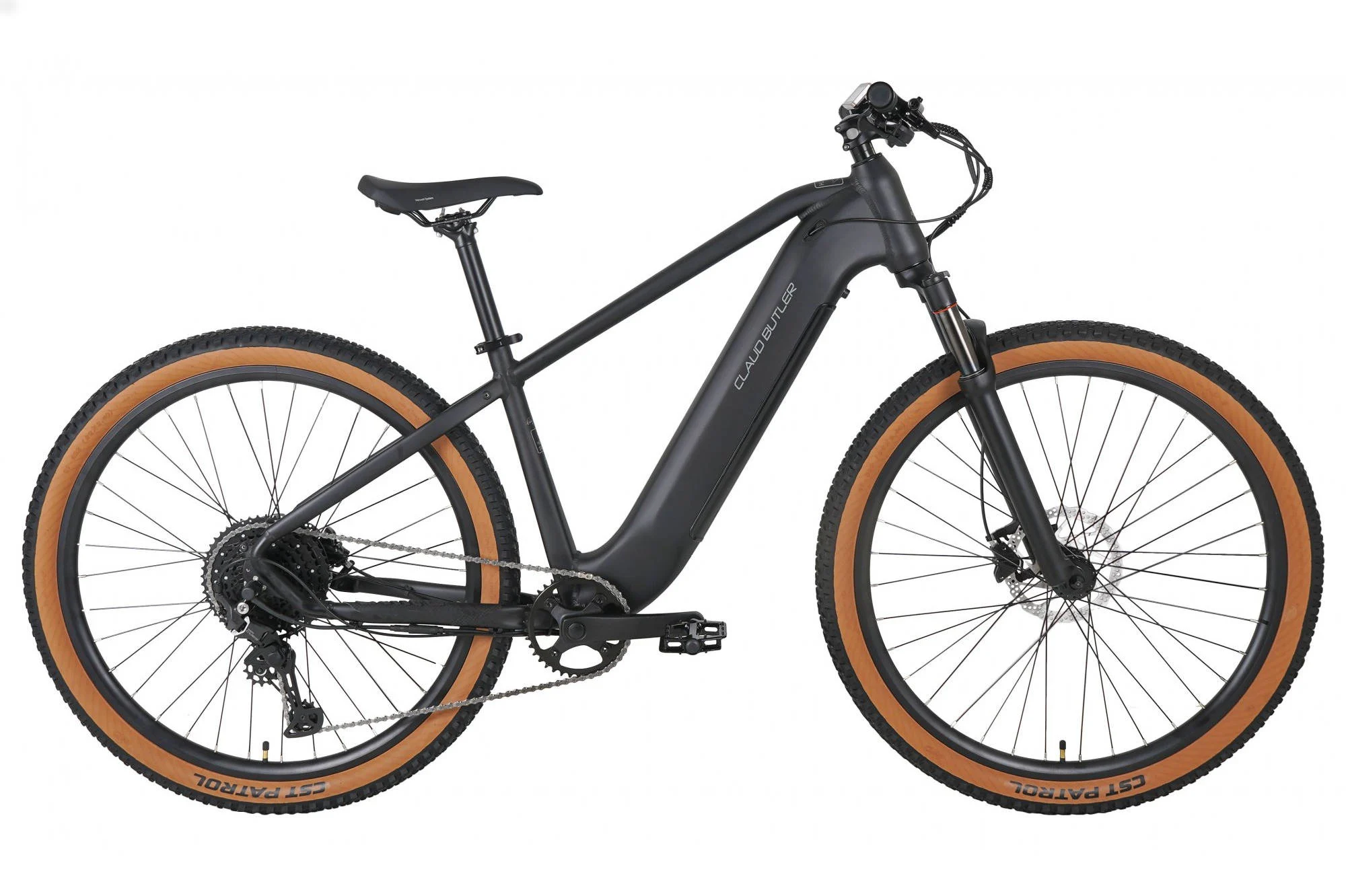 2025 Claud Butler Wrath 2.0 Cues Electric Hardtail Mountain Bike With Hub Motor In Stealth Black