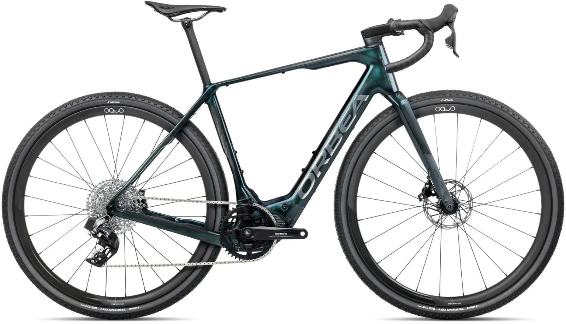 2025 Orbea Denna M31e Electric Gravel Bike In Escape Green & Foggy Matt