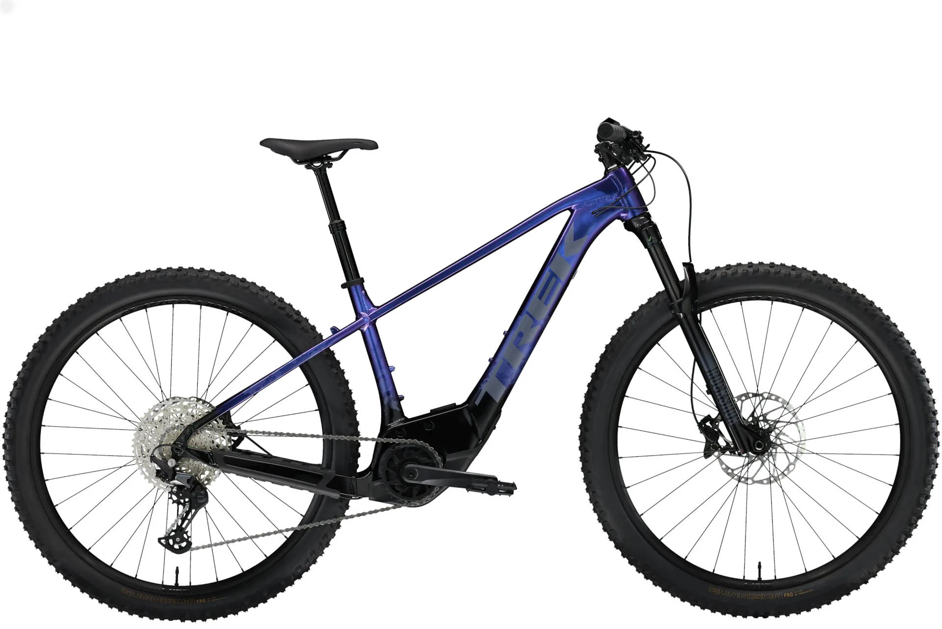 2025 Trek Marlin+ 8 Electric Hardtail Mountain Bike In Purple Flip to Black Fade