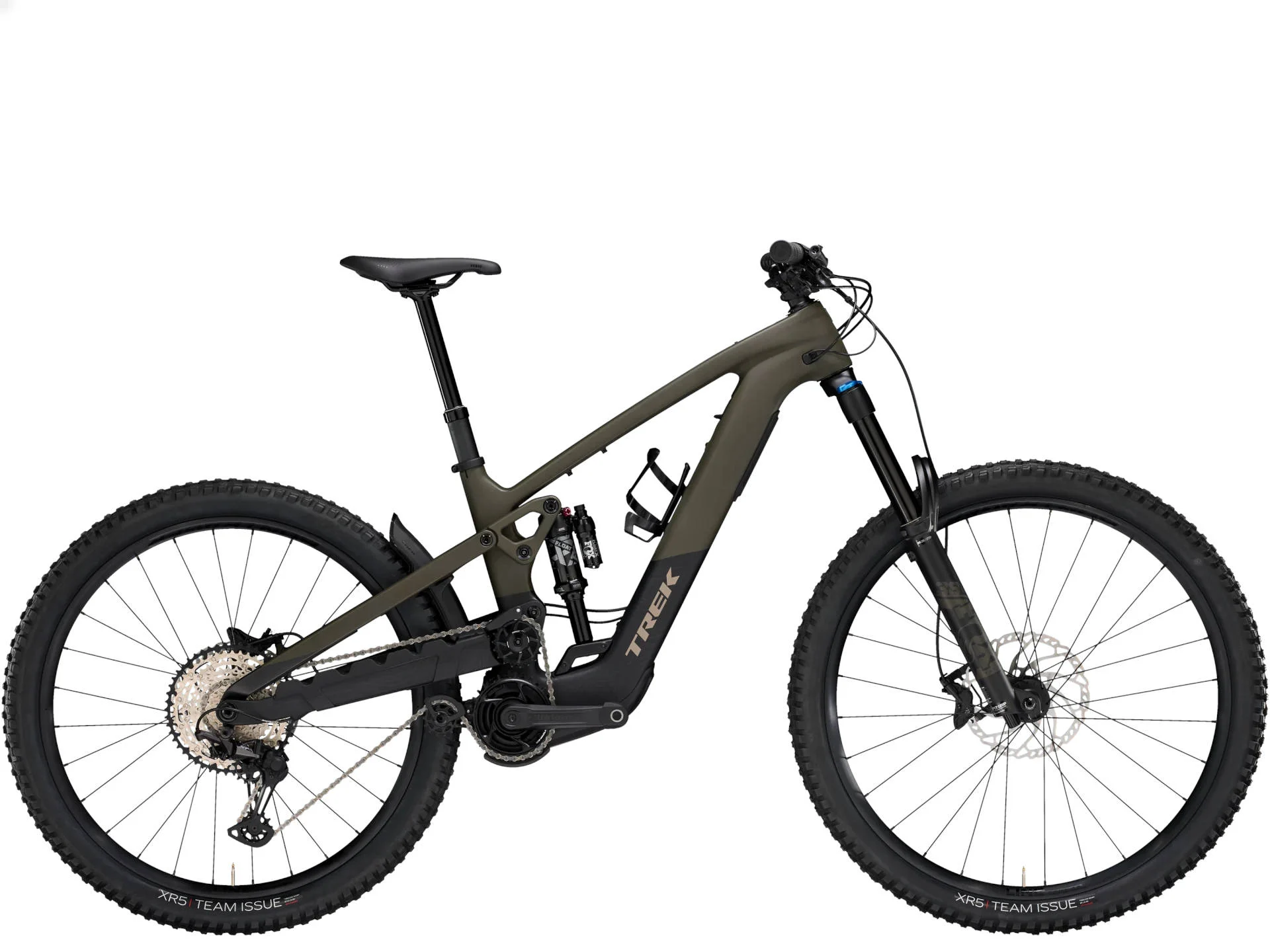 2025 Trek Slash+ 9.7 SLX/XT High Pivot Electric Full Suspension Mountain Bike In Olive Drab