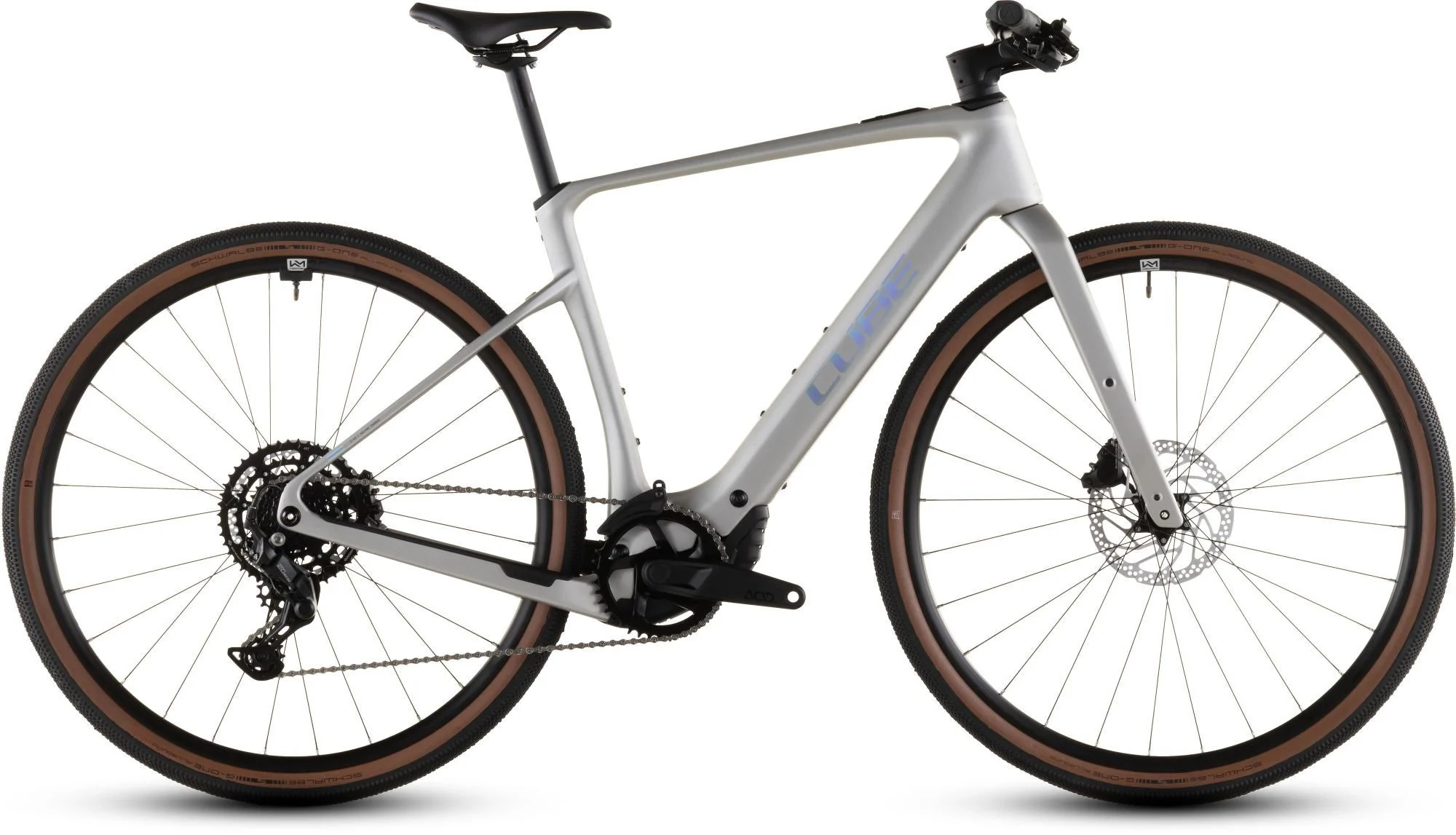 2026 Cube Nulane Hybrid C:62 Race 400X Electric Road / Gravel Bike In Sleek Grey & Prism