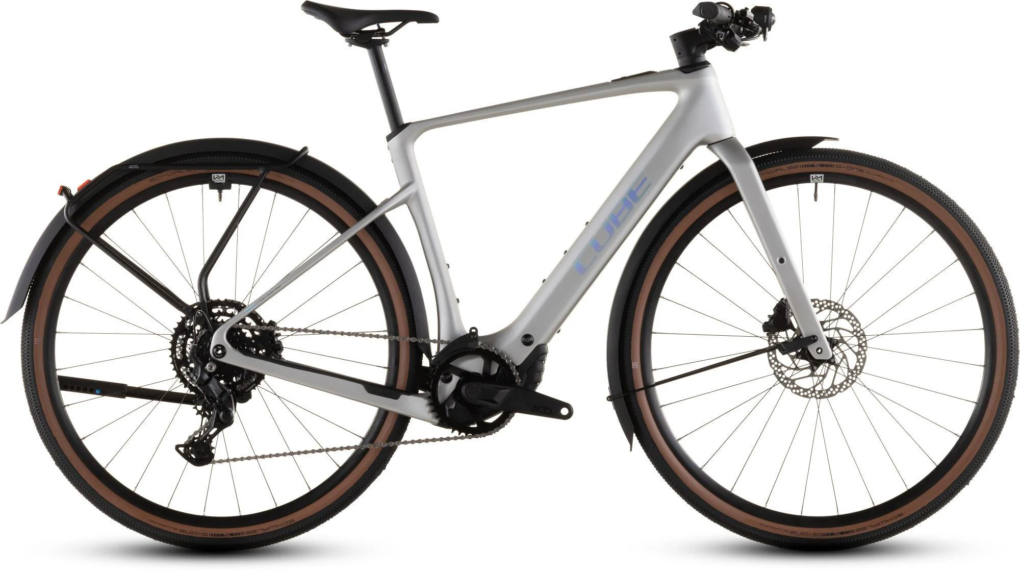 2026 Cube Nulane Hybrid C:62 Race 400X FE Electric Road / Gravel Bike In Sleek Grey & Prism