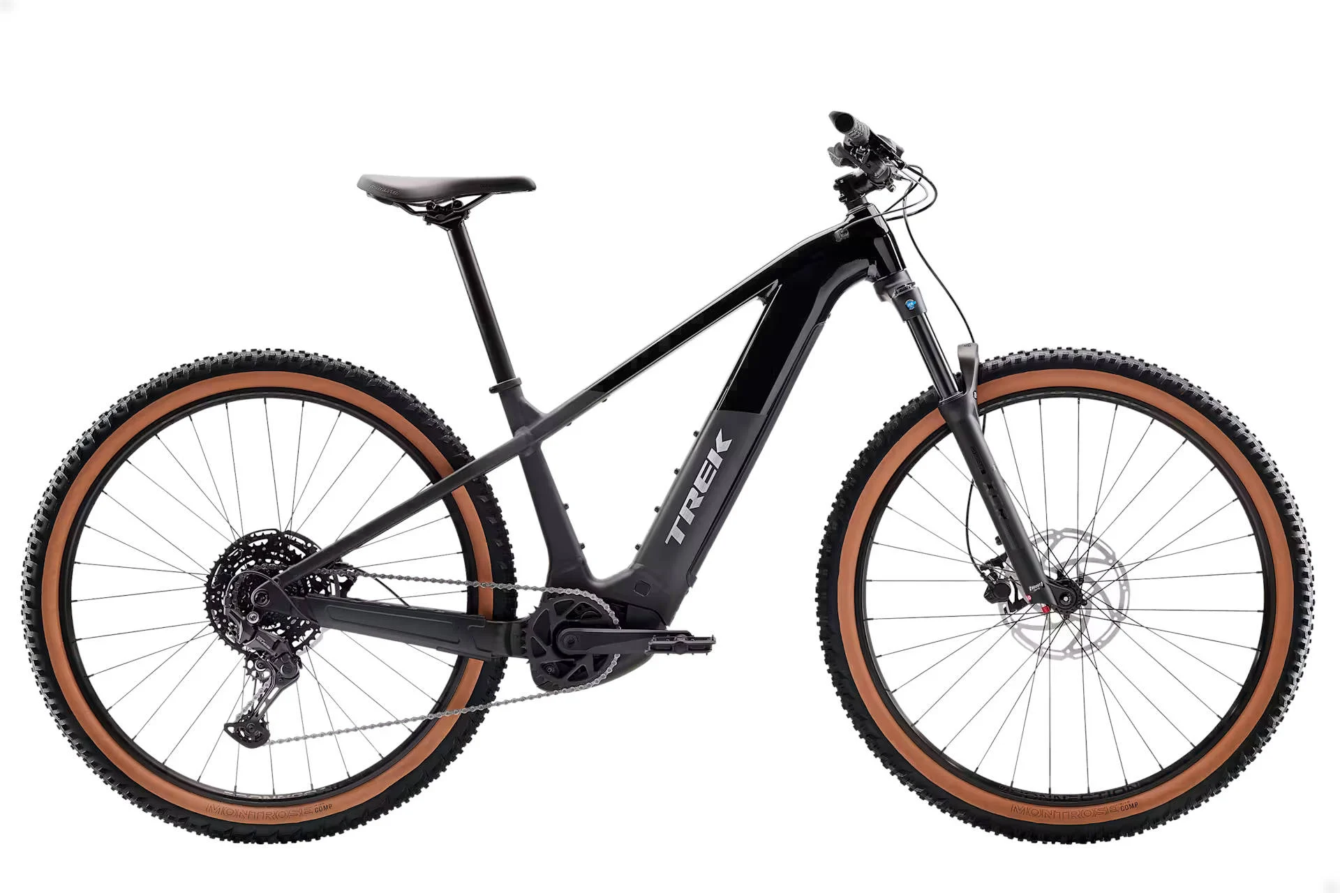 2026 Trek Powerfly+ 4 Gen 5 800Wh Electric Hardtail Mountain Bike In Gloss Dark Star & Matte Dark Web