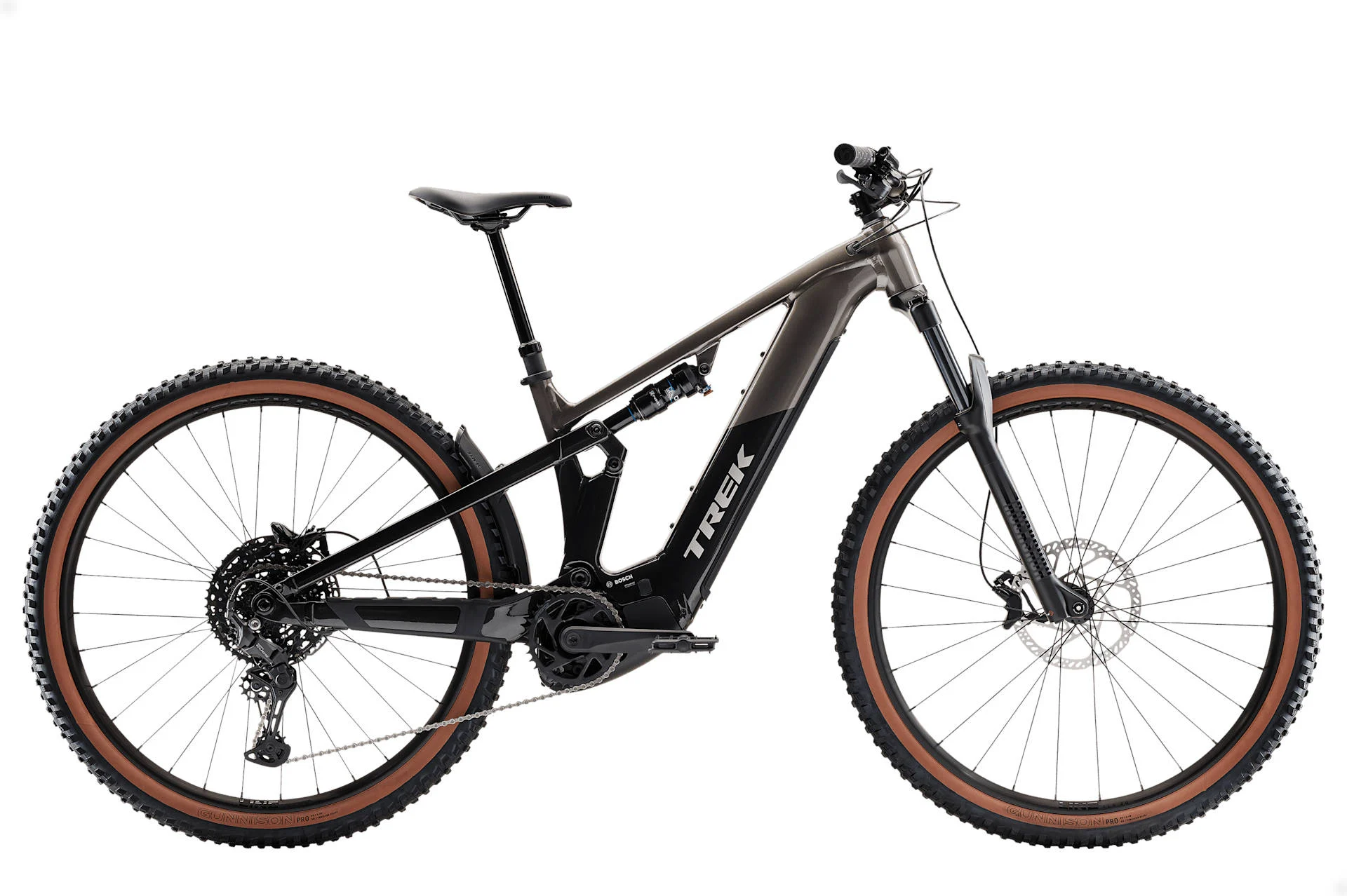2026 Trek Powerfly FS+ 4 Gen 5 800Wh Electric Full Suspension MTB In Mercury & Dark Web