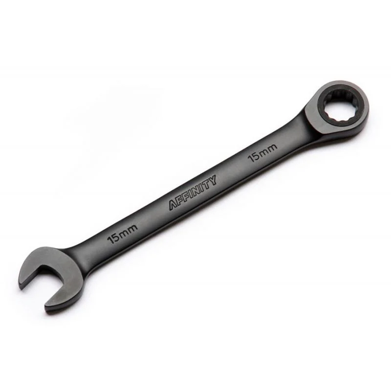 Affinity 15mm Long Black Ratcheting Wrench