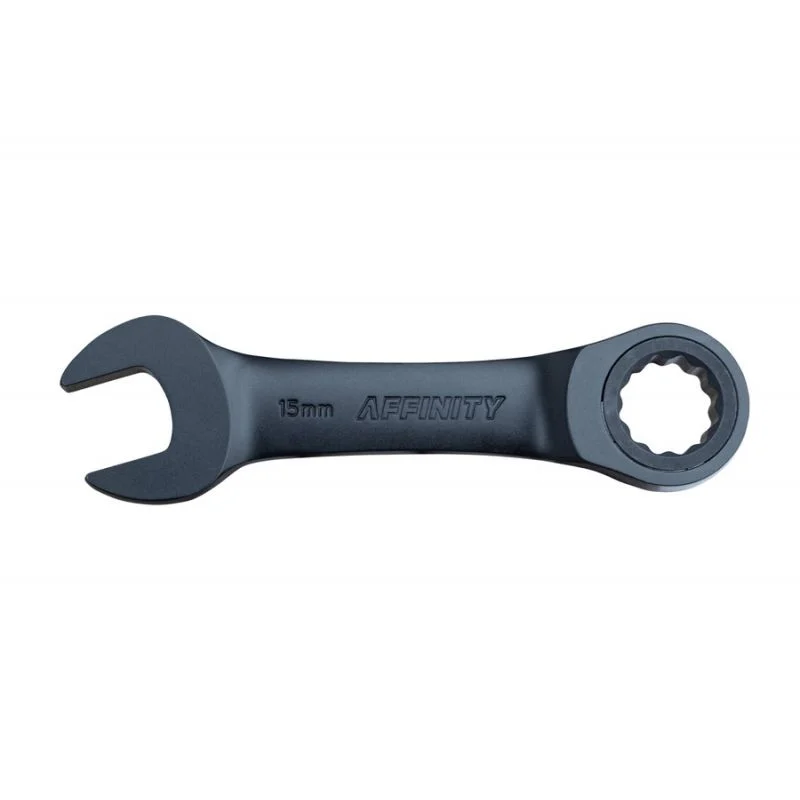 Affinity 15mm Short Black Ratcheting Wrench