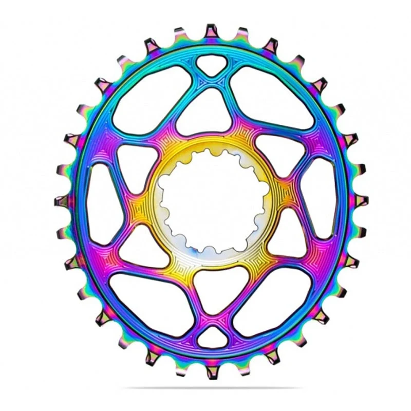 Absolute Black MTB Oval Shimano 12-Speed DM Rainbow Chainring - 3mm Offset