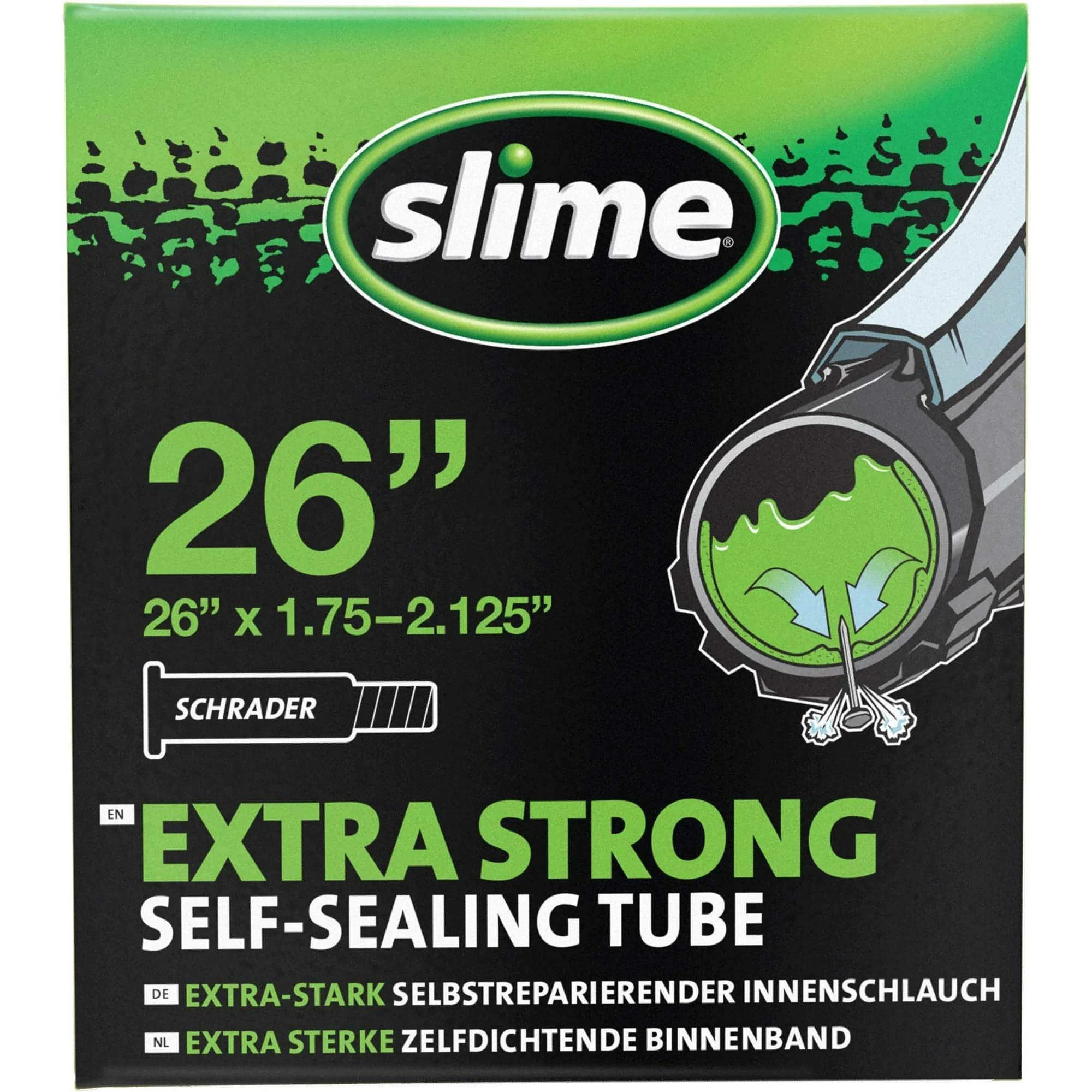 Smart Self Sealing Inner Tube 26 x 1.75 2.125 Schrader Valve